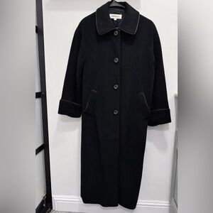 Rabbit Hair & Silk Blend Long Coat Women’s